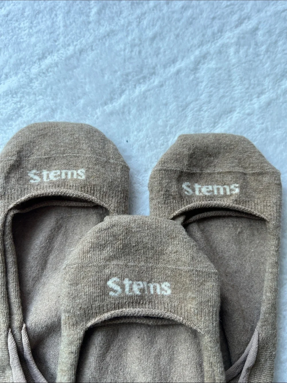 (3) Stems Cotton Blend No-Show INVISIBLE STEP  Socks